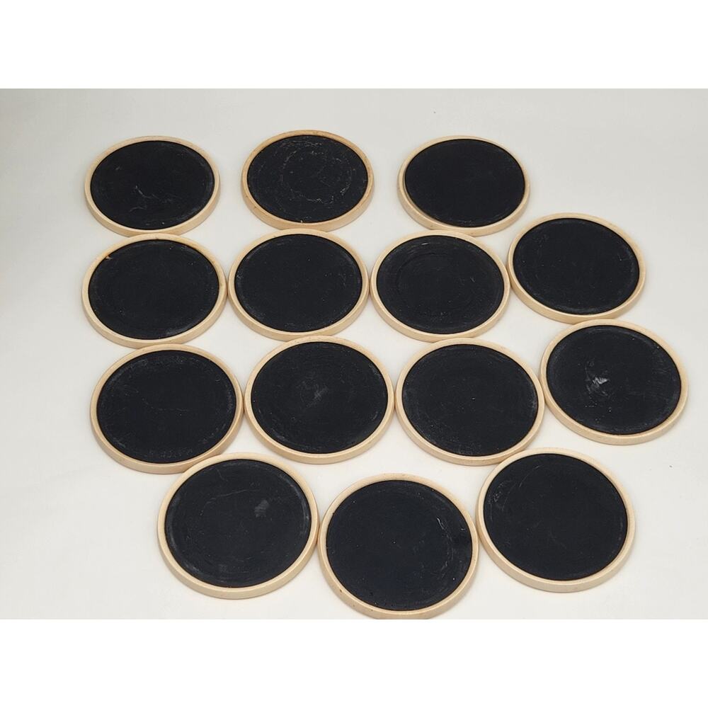 Vintage DANSK MCM Wood Formica Round Coasters – Set of 14